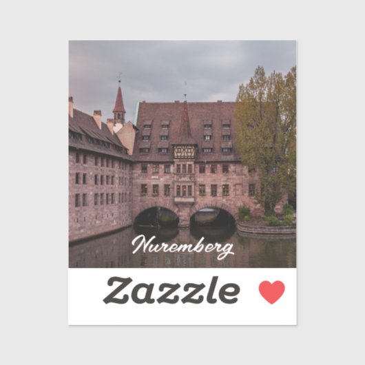 Sticker Bâtiment historique au coucher du soleil à Nurembe (Feuille)