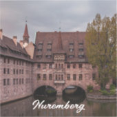 Sticker Bâtiment historique au coucher du soleil à Nurembe (Recto)