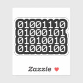 STICKER BÂTIMENT NERD BINAIRE (Feuille)