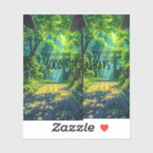 STICKER BÂTIMENT VERT CUTE (Feuille)