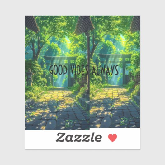 STICKER BÂTIMENT VERT CUTE (Feuille)