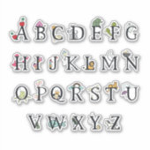 STICKER BÂTIMENT VINYL POUR ENFANTS : GRAPHIQUE ALPHABET (Devant)