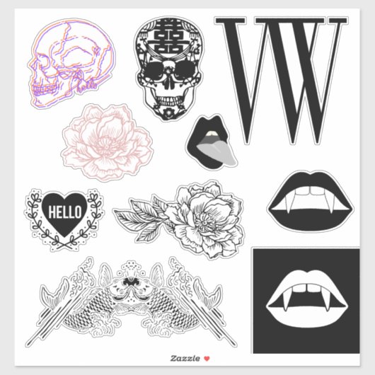 STICKER BÂTIMENTS CHIC (Feuille)