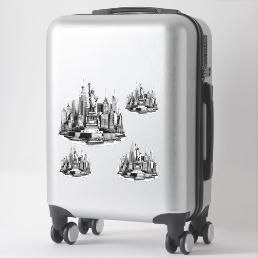 Sticker Bâtiments de New York City Architecture art (Sur valise)