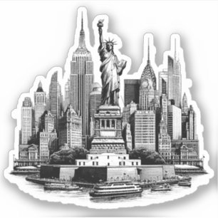 Sticker Bâtiments de New York City Architecture art