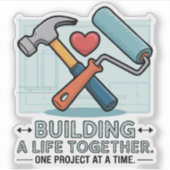 Sticker Bâtir une vie commune | Do-it-yourself Couple & Ac (Devant)