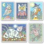 STICKER BÂTISSERIES DE VACANCES DE VACANCES À L'ART FOLK C (Devant)