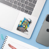 Sticker Batman/Batgirl/Robin (Ordinateur portable avec iPhone)