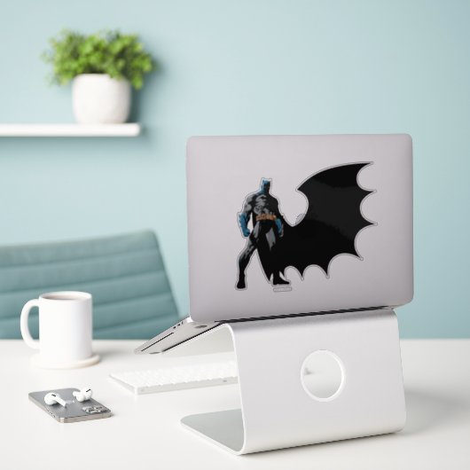 Sticker Batman - Black Cape (Ordinateur portable sur le bureau)