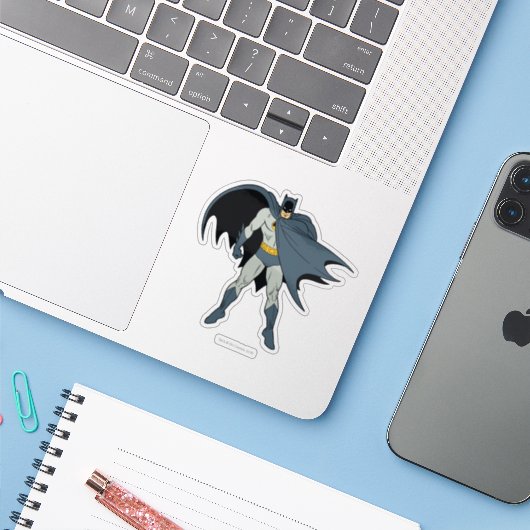 Sticker Batman Cape (Ordinateur portable avec iPhone)