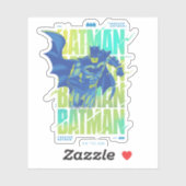 Sticker Batman Électrique Qui Traverse La Typographie (Feuille)