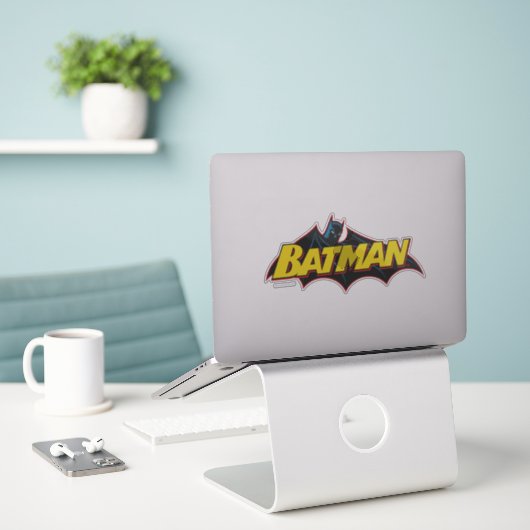 Sticker Batman | Logo de l'ancienne école (Ordinateur portable sur le bureau)