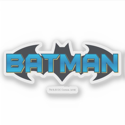 Sticker Batman | Logo de nom bleu (Devant)