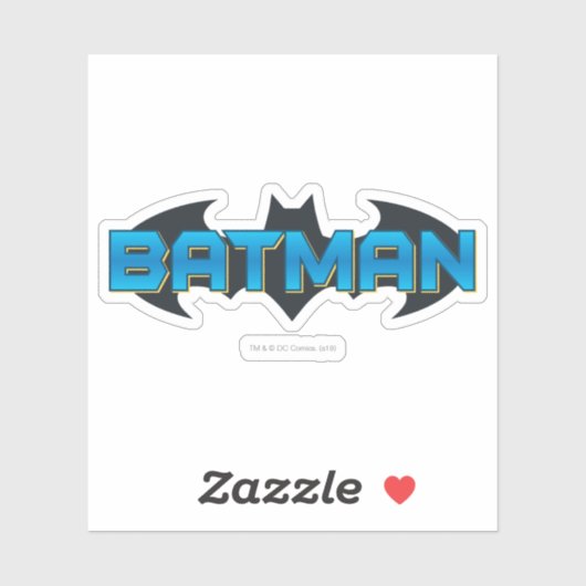 Sticker Batman | Logo de nom bleu (Feuille)