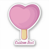Sticker Bâton de crème glacée du coeur (Devant)