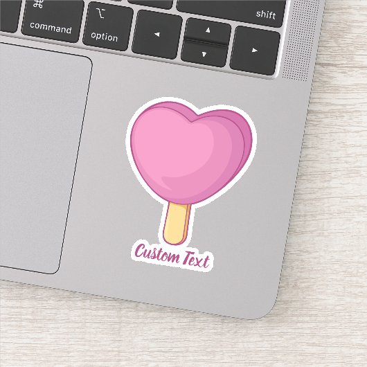 Sticker Bâton de crème glacée du coeur (Détail)