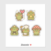 Sticker Bâton de grenouille Kawaii (Feuille)