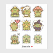 Sticker Bâton de grenouille Kawaii (Feuille)