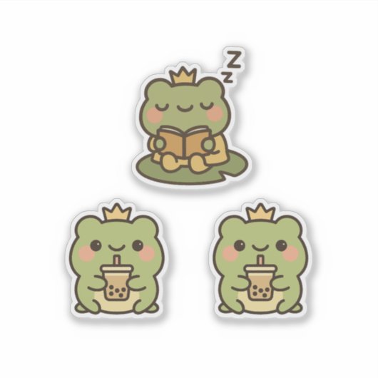 Sticker Bâton de grenouille Kawaii (Devant)