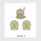 Sticker Bâton de grenouille Kawaii (Feuille)