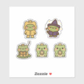 Sticker Bâton de grenouille Kawaii (Feuille)
