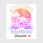 Sticker Bâton des Bahamas CocoCay Vacation Beach Cruise (Feuille)