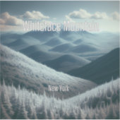 Sticker Bâton en vinyle de 3 pouces de Whiteface Mountain (Devant)