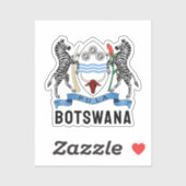 Sticker Bâton rond classique du Botswana (Feuille)