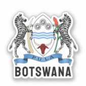 Sticker Bâton rond classique du Botswana (Recto)