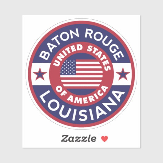 Sticker BATON ROUGE, Louisiane (Feuille)