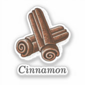 Sticker Bâtonnets à épices de cannelle Corps de bougie de  (Recto)