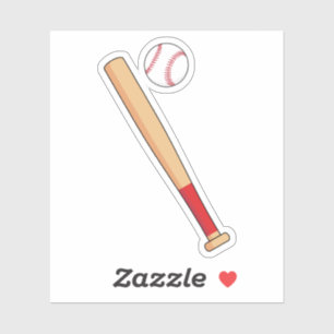 Sticker Batte de baseball avec balle