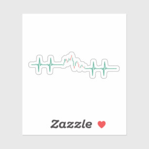 Sticker battement de coeur du trader
