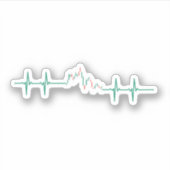 Sticker battement de coeur du trader (Devant)