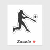 Sticker Batterie de base-ball Coupe personnalisée (Feuille)