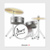 Sticker batterie-instruments-musique-batterie (Feuille)