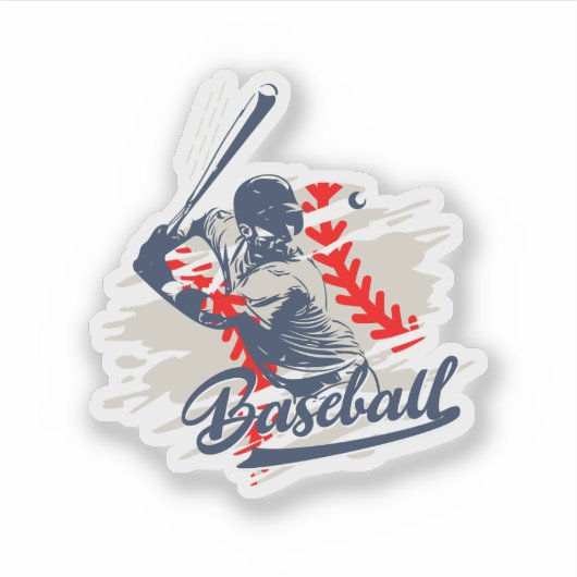 Sticker Batterie vintage Baseball (Devant)