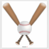 Sticker Battes de baseball et balle (Feuille)
