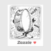 Sticker Batteur bruyant (Feuille)