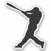 Sticker Batteur de base-ball personnalisé (Devant)