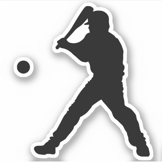 Sticker Batteur de baseball (Devant)