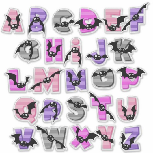 STICKER BATTY ALPHABET (Devant)