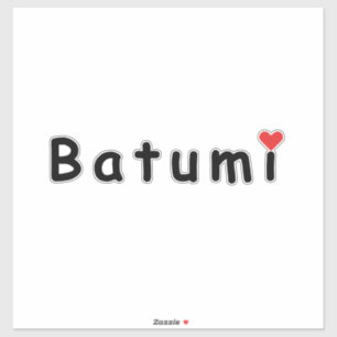Sticker Batumi Géorgie, j'aime Batumi