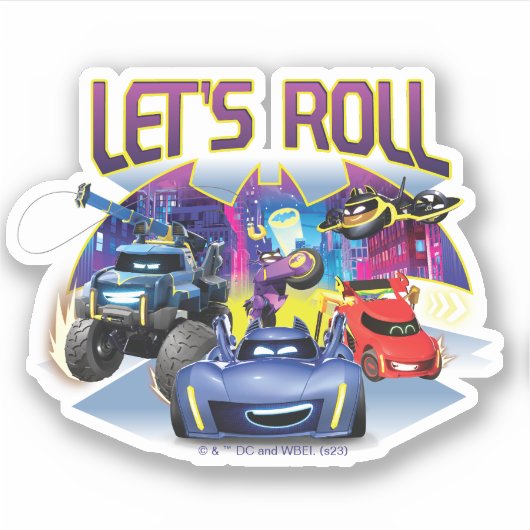 Sticker Batwheel™ Team - Let's Roll (Devant)
