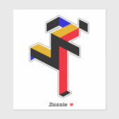 Sticker Bauhaus Poster de l'Homme Coureur (Feuille)