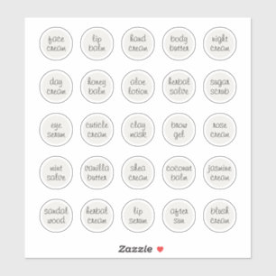 Sticker Baume de crème cosmétique blanc personnalisable de