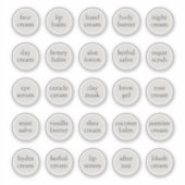 Sticker Baume de crème cosmétique blanc personnalisable de (Devant)