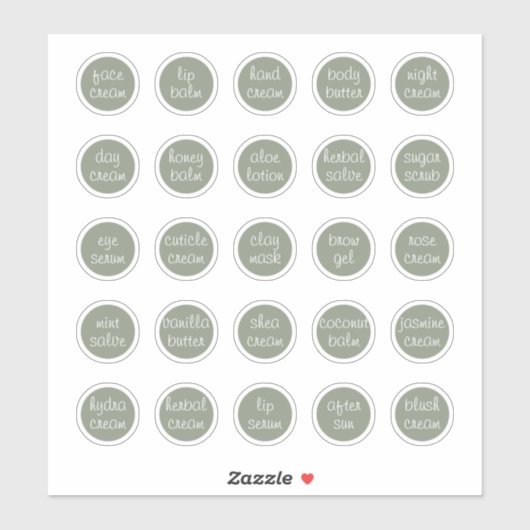 Sticker Baume de crème de pot cosmétique de 1,14 po sur me (Feuille)