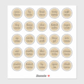 Sticker Baume de crème de pot cosmétique personnalisable K (Feuille)