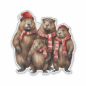 Sticker Baveuses mignonnes en Écharpes (Devant)